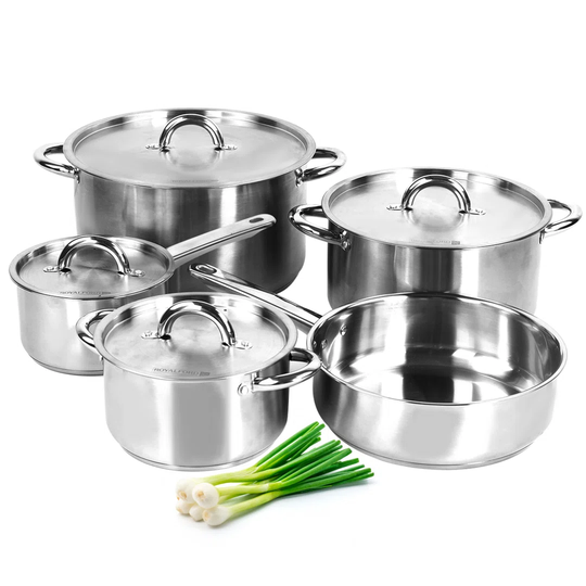 Royalford 5 Pieces Stainless Steel Non Stick Cookware Set