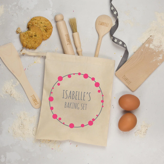 John-Jack Personalised Childs Baking Set, Bubbles Wreath