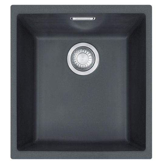 Franke SID 110-34 1.0 Bowl Black Tectonite Undermount Kitchen Sink And Waste Kit