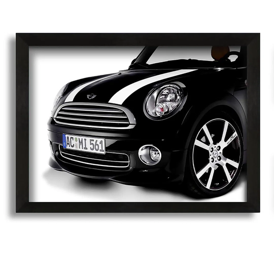 Mini Coop Front Grill - Picture Frame Graphic Art on Canvas