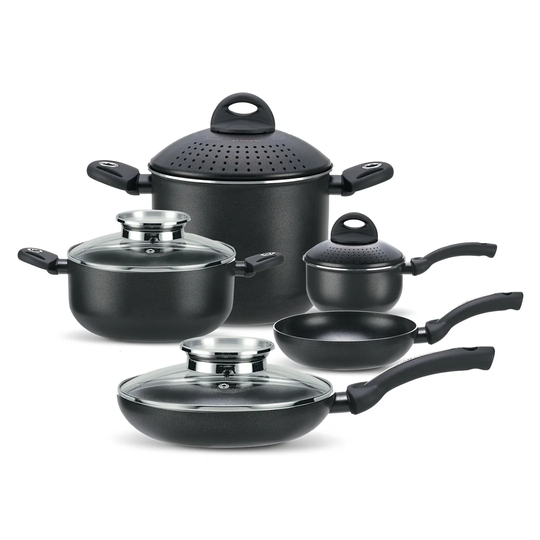 White Diamond 5 Piece Aluminium Non Stick Cookware Set