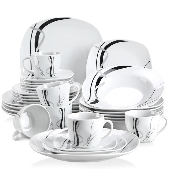 Fionc 30 Piece Dinnerware Set, Service for 6