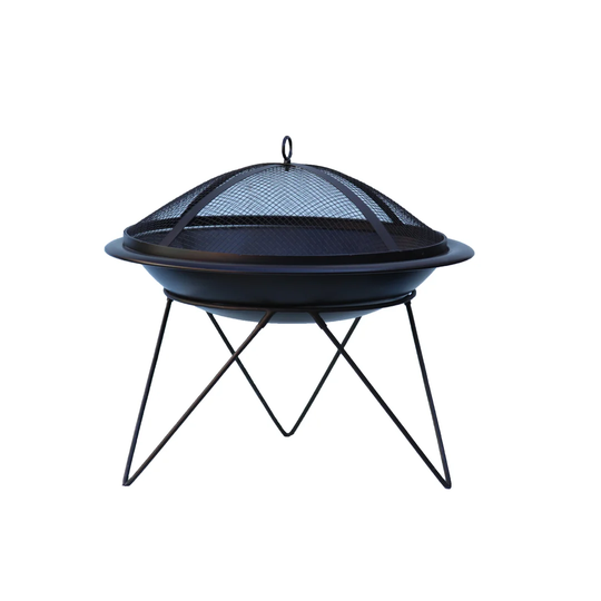 Quasar Steel Outdoor Fire Pit with Lid