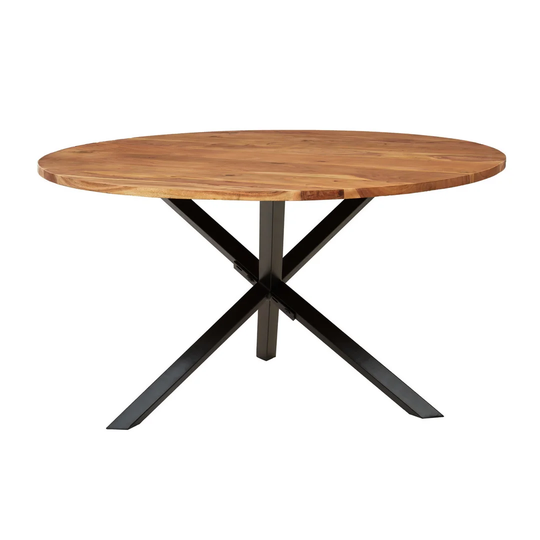 Baden 140Cm Iron Pedestal Dining Table