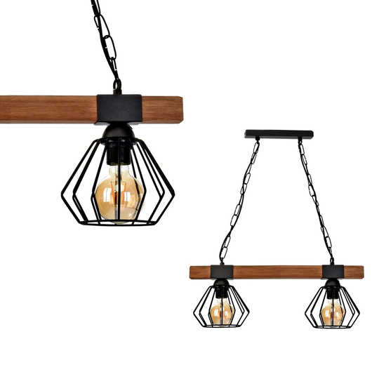 Kimsey 2-Light Kitchen Island Geometric Pendant