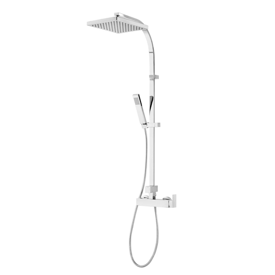 Duschsystem Square Mixer Shower with Adjustable Shower Head