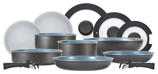 Tower Freedom 13 Piece Aluminium Pan Set - Grey
