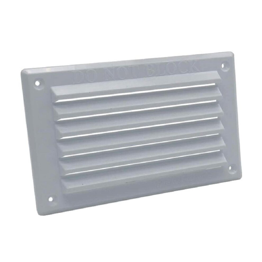 White Louvre Air Vent 6" x 3" Grille for Internal and External Use