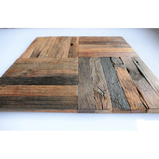 Hughlek Parquet 30 x 30 cm Wood Mosaic Tile in Brown
