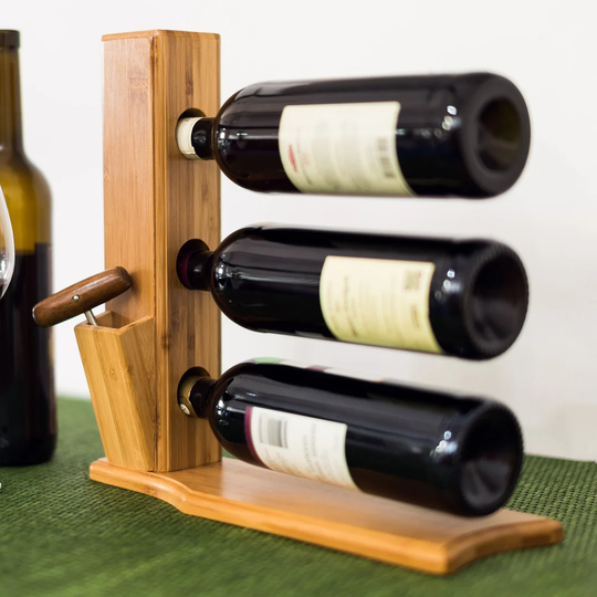 Justus 3 Bottle Tabletop Wine Rack