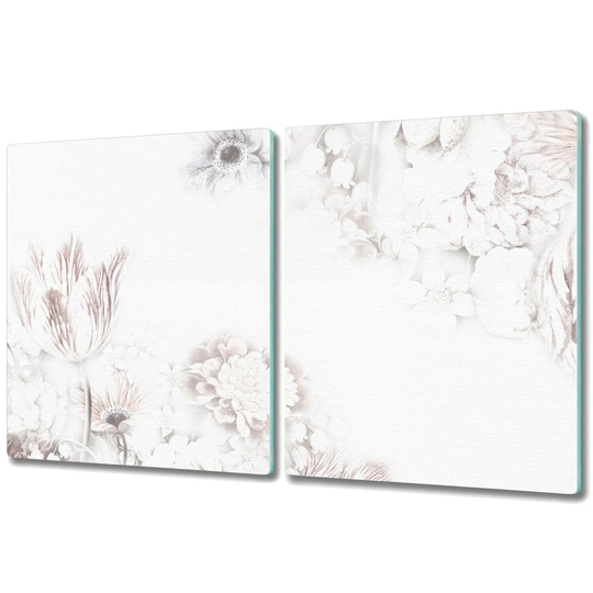 Ormes Tempered Glass Vintage Flowers Chopping Board