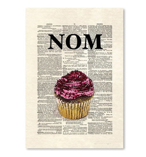 'Nom Cupcake 1' by Matt Dinniman Graphic Art