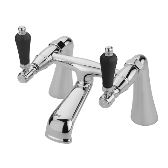 Nero Lever Pillar Bath Filler