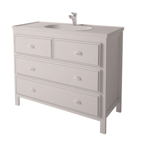Hillside Solid Pine 1000mm Free-standing Single Vanity Unit