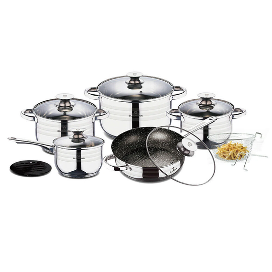 Blaumann 13 Piece Stainless Steel Non Stick Cookware Set