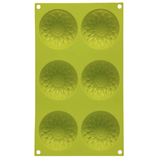 Menifee 6 Cup Non-Stick Sunflower Lime Green Cake Mould