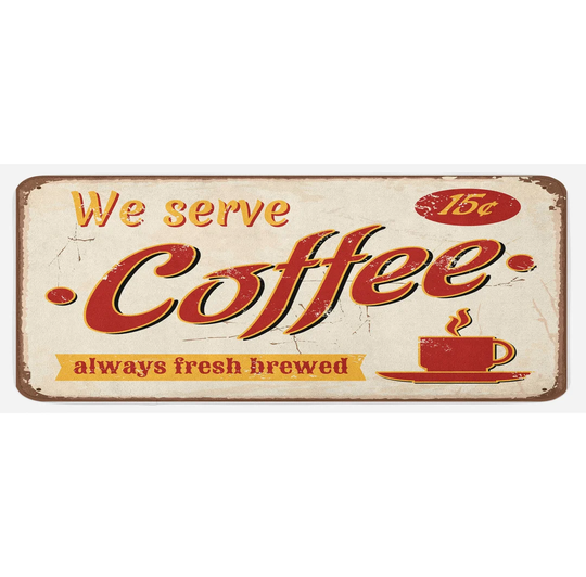 Retro Kitchen Mat Vintage Rusty Faded Tin
