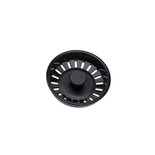 Strainer Kitchen Basin Sink Waste Plug Flange 90mm Black Finish Replacement