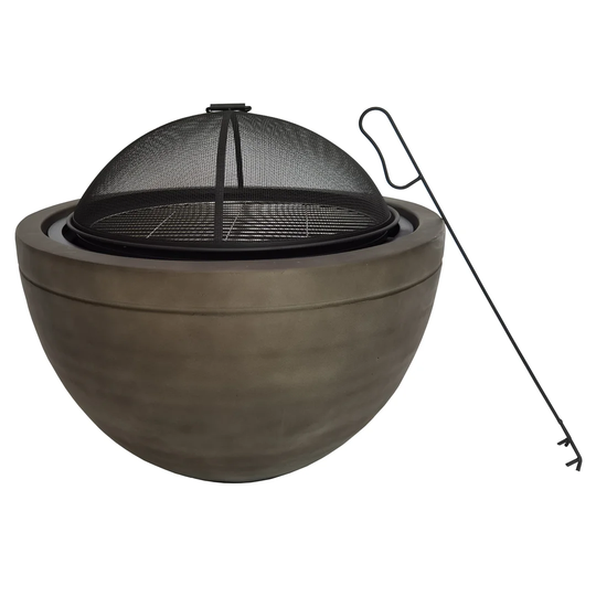Beamond 56Cm H x 60Cm W Wood Burning Outdoor Fire Pit with Lid