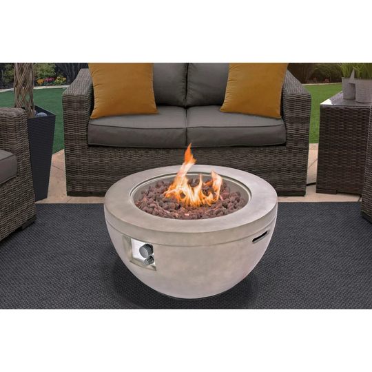 Raci 43Cm H x 76Cm W Polyresin Propane Outdoor Fire Pit