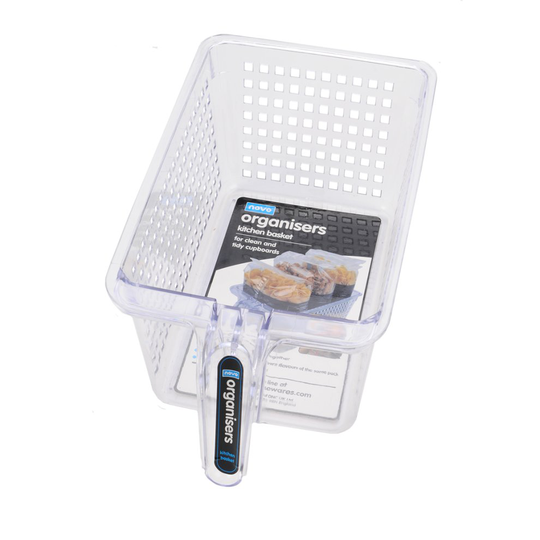 Novo Organisers Kitchen Basket Medium Tall Clear