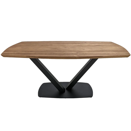 Kapisa Solid Oak Pedestal Dining Table