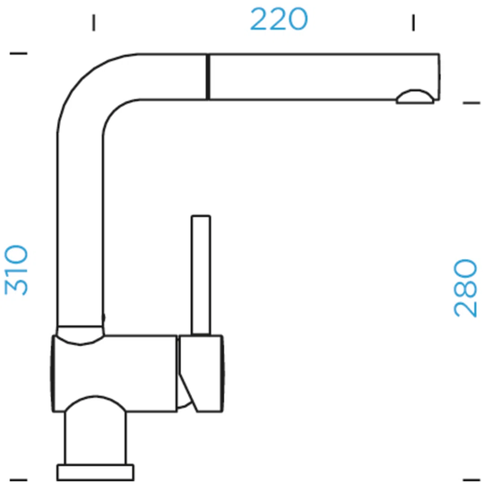 PIEGA FA Single Lever Monobloc Tap
