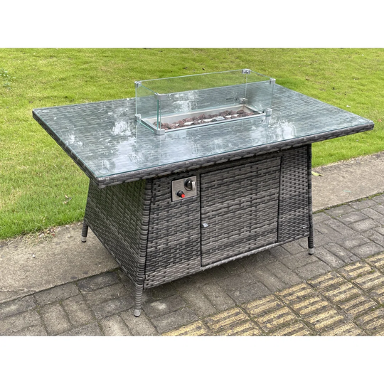 Nubieber 72Cm H x 140Cm W Polyresin Outdoor Fire Pit Table
