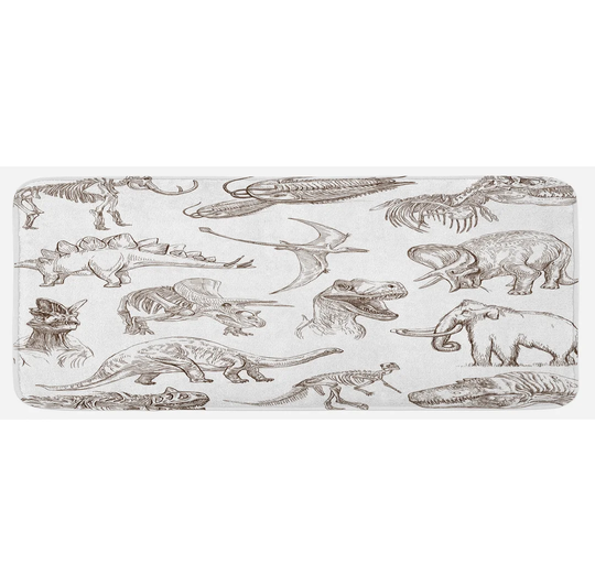 Jurassic Kitchen Mat Dinosaurs Skeleton