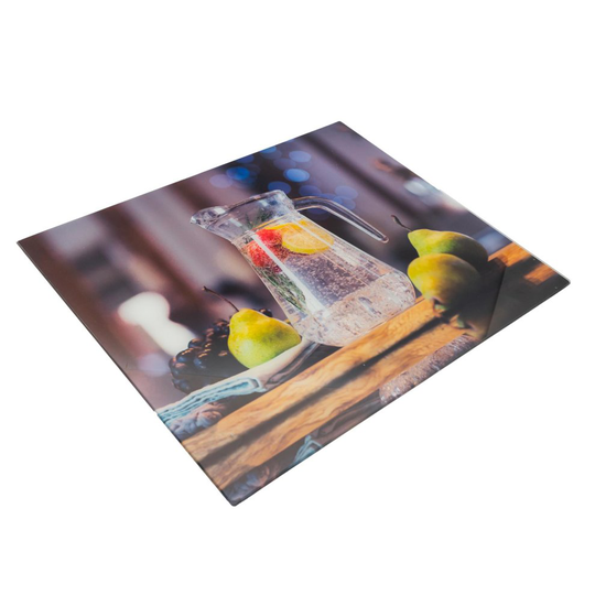 Glass Worktop Saver Non-Slip Kitchen Chopping Board - Water Jug - 500 x 400mm