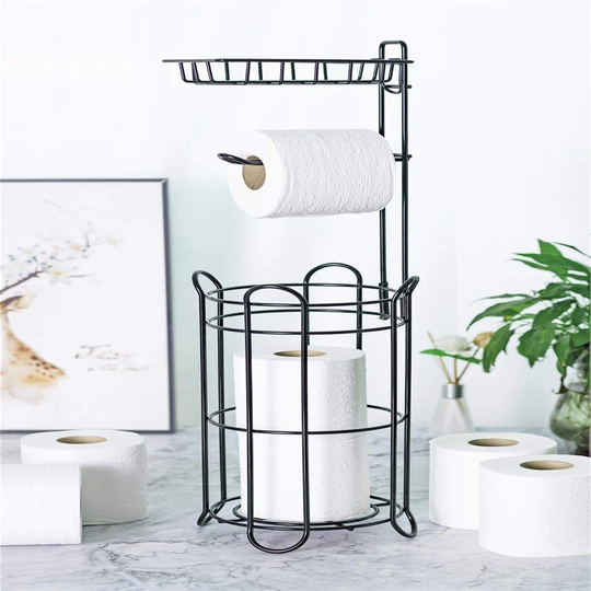 Westman Freestanding Toilet Roll Holder with Storage Rack