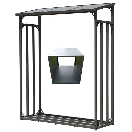 Melvern 130Cm W x 70Cm D Metal Log Store