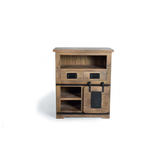 Vikenti 75 Cm Wide 2 Drawer Mango Solid Wood Sideboard