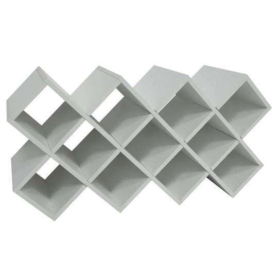 Dalanee 14 Bottle Tabletop Wine Bottle Rack in White