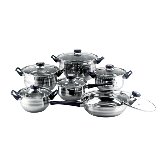 Set Of Pots With 12 Pieces, Floria ZLN4038, Working With All Heat Sources