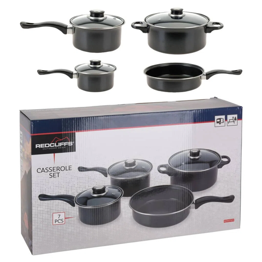 Excellent Houseware 7 Piece Non-Stick Casserole Set