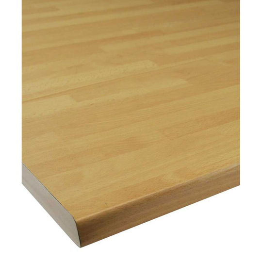 (1500 x 600mm, No Cut) Block Beech Laminate Kitchen Worktop 40mm