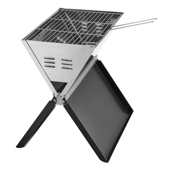 LIVIVO Folding BBQ Charcoal Barbecue Portable Grill Steel Stainless Garden Picnic Stove