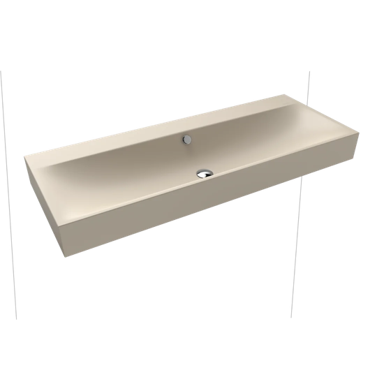 Warm Beige Metal Rectangular Inset Basin Bathroom Sink