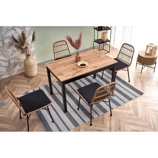 Dining Table 124-168Cm X 74Cm X 75Cm