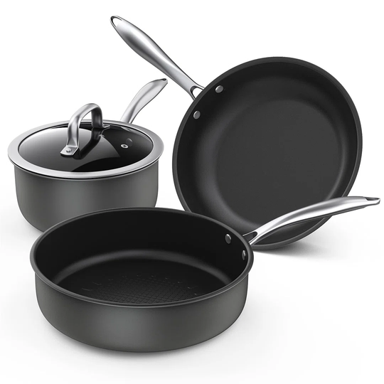 Draper 4 Piece Stainless Steel Non Stick Cookware Set
