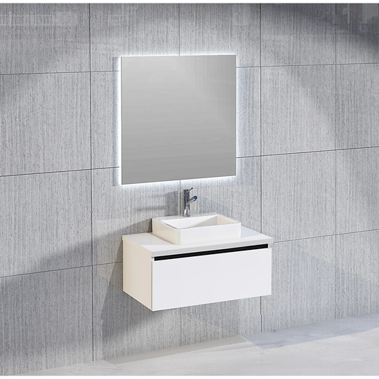 Rebello Bathroom 800mm Wall Hung Single Vanity Unit