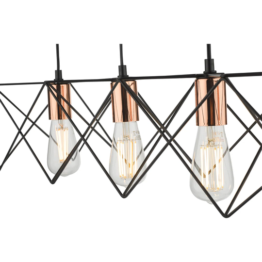Lunora 4 - Light Kitchen Island Linear Pendant