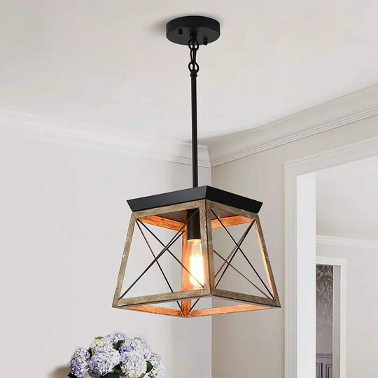 1 - Light Lantern Square/Rectangle Pendant