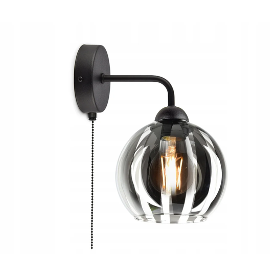 Digeni 1 - Light LED Black Armed Sconce