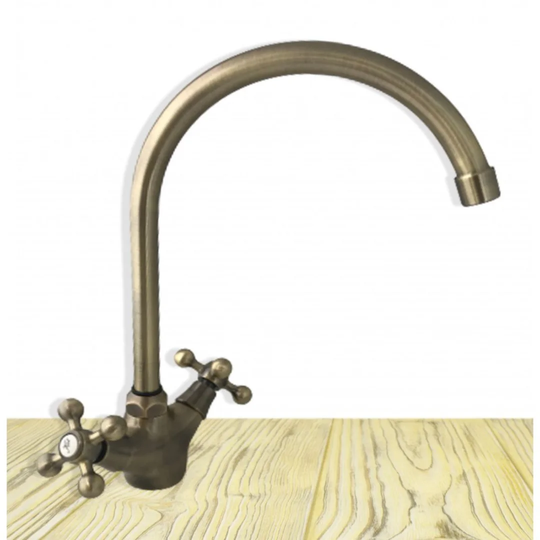 Krohn Stella Vintage Style Touch Twin Lever Monobloc Tap