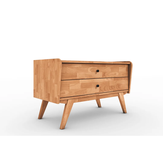 Gile 100 Cm Wide 2 Drawer Solid Wood Sideboard