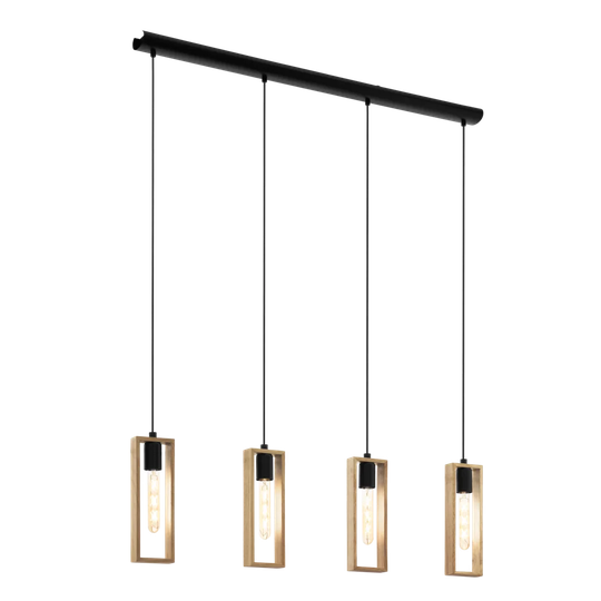 Board 4-Light Kitchen Island Pendant