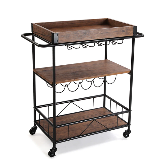 Tillery 40 Cm Stainless Steel Kitchen Trolley with Locking Wheels