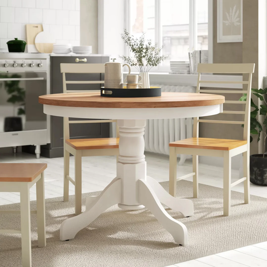Conklin Solid Oak Pedestal Dining Table